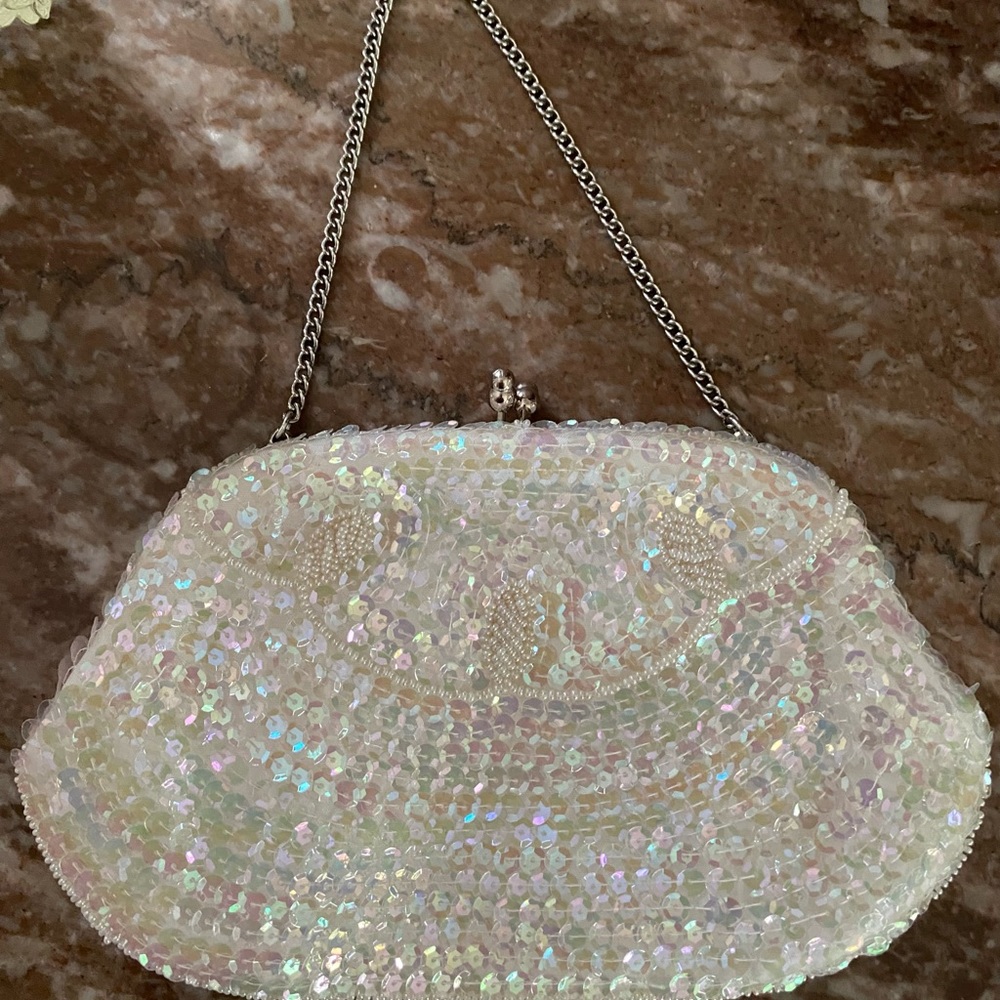 VTG La Regale Sequin & Pearl Formal Purse
